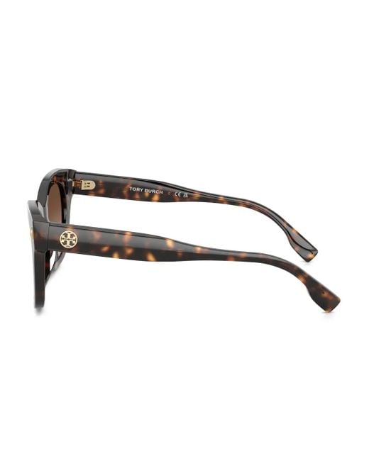Tory Burch Brown Tortoiseshell Square Sunglasses