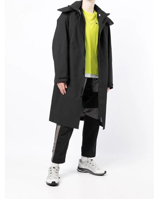 White Mountaineering Black Logo-Patch Hooded Jacket for men