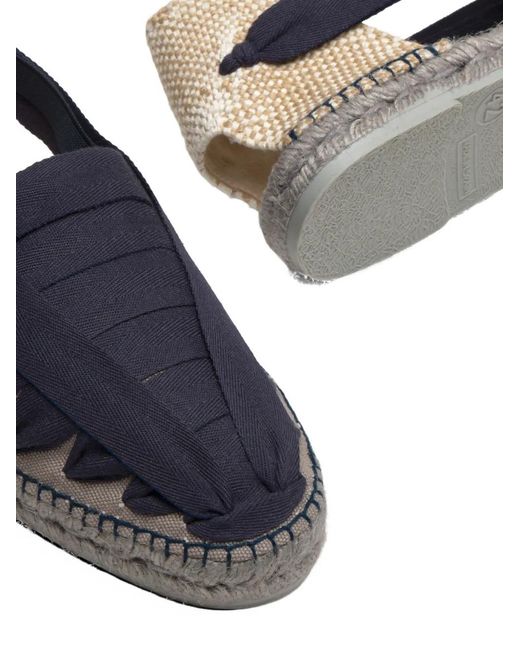 Castaner Blue Norman Elasticated-Strap Espadrilles for men