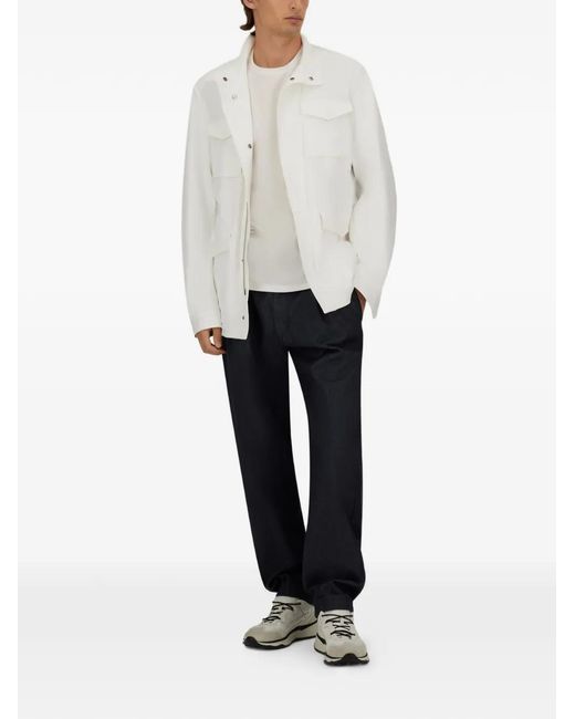 Herno Blue Elasticated Waist Trousers for men