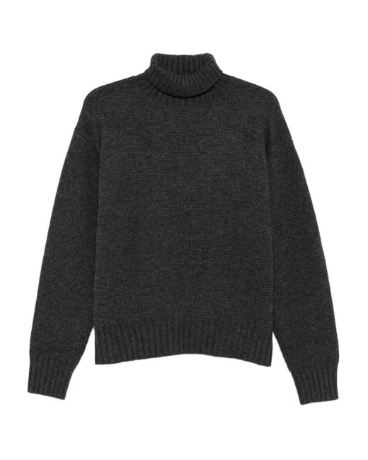 TAIGA TAKAHASHI Black Roll-Neck Knitted Sweater for men