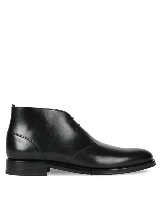 Paul Smith Black Lace-Up Leather Desert Boots for men