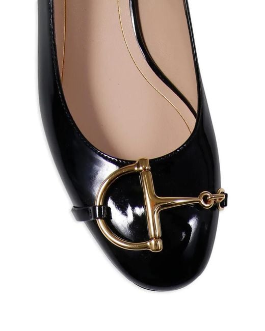 Gucci Black Pumps mit Stegverzierung