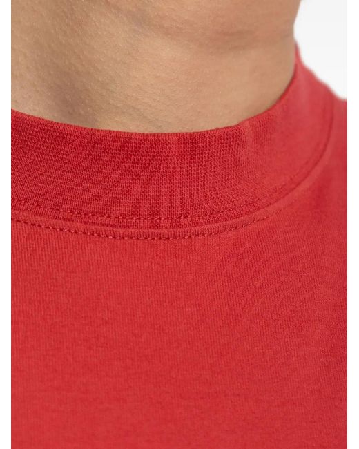 Balenciaga Red Short-Sleeve Crew-Neck Mini Dress