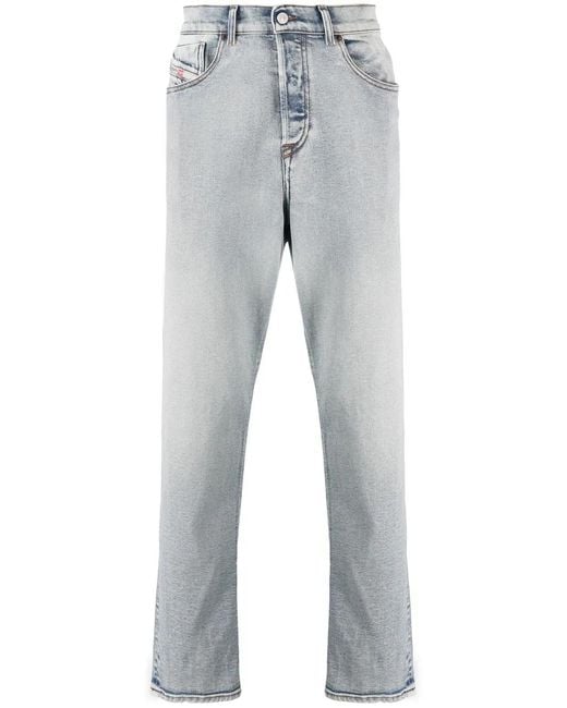 DIESEL Gray 2005 D-Fining 9C08L Tapered Jeans for men
