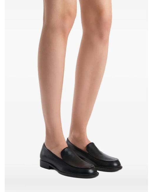Khaite Black Miles Loafers