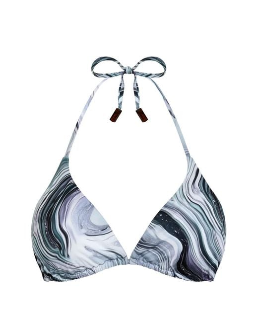 Vilebrequin Blue Marble Triangle-Cup Bikini Top