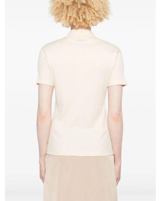 Moncler Natural Beaded Polo Top