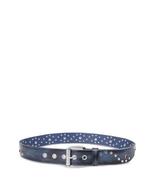 Our Legacy Blue Vortex Leather Belt