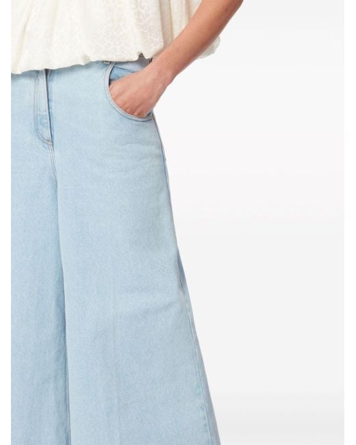 Nina Ricci Blue Mid-rise Flared Jeans