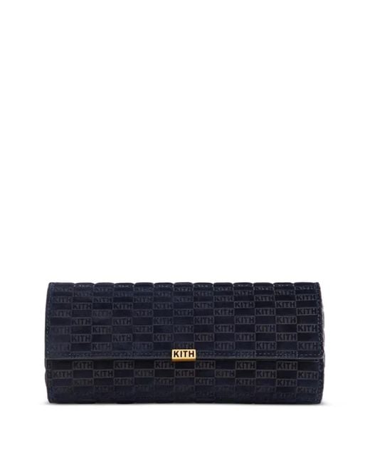 Kith Blue Logo-Pattern Watch-Box for men