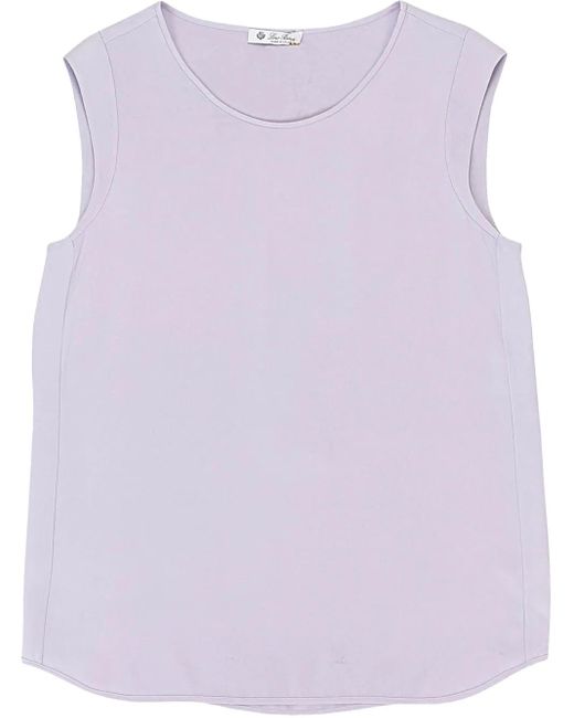 Loro Piana Purple Scoop-Neck Vest for men