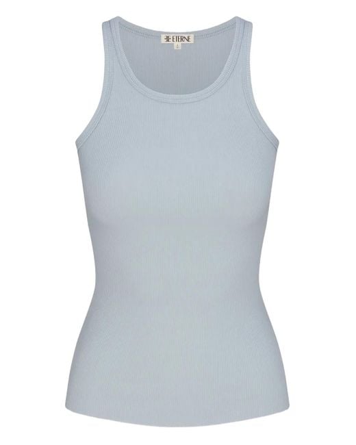 Débardeur En Maille Nervurée À Col Rond ÉTERNE en coloris Blue