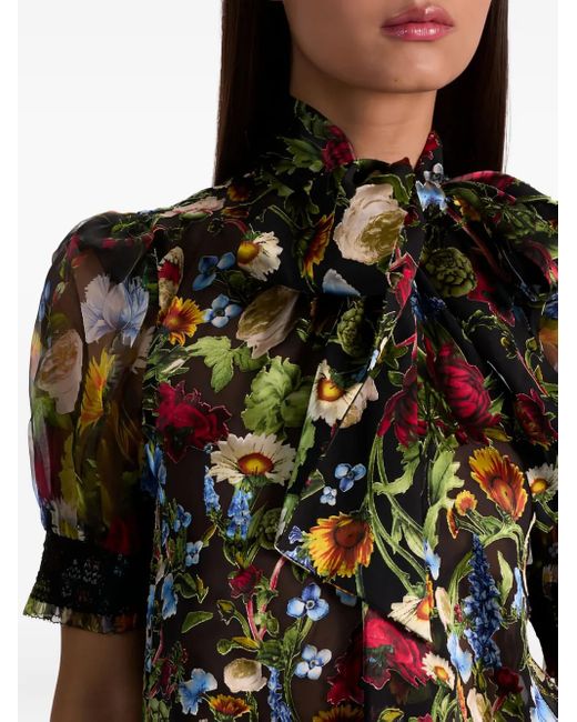 Alice + Olivia Brentley Blouse in het Green