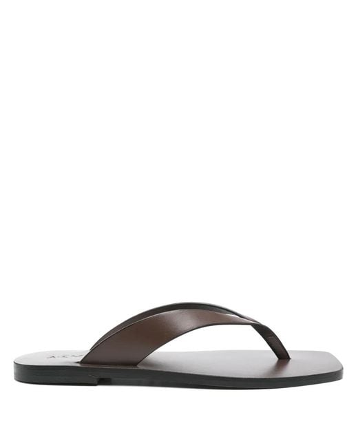A.Emery Brown Kinto Leather Thong Sandals