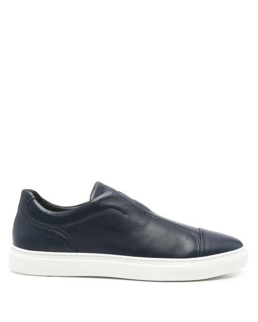 Harry's Of London Blue Leather Sneakers for men