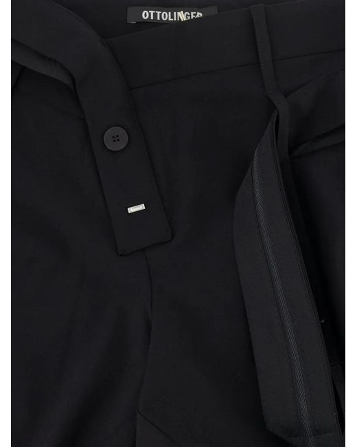 OTTOLINGER Black Pantalon Fuselé À Détails De Zips