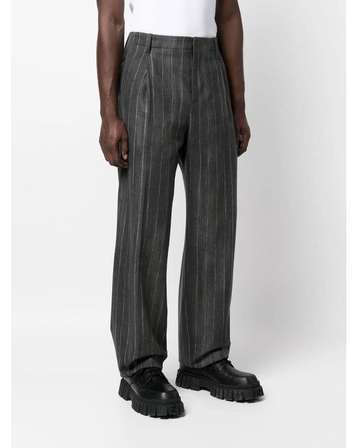 Versace Gray Flannel Trousers for men