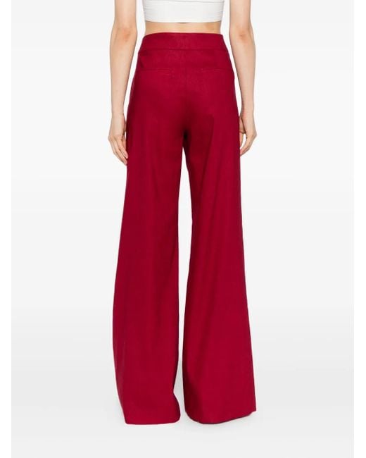 Alice + Olivia Broek Met Wijde Pijpen in het Red