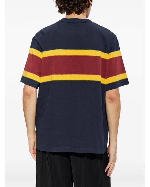 Sacai Blue Chusen-Dyed Cotton T-Shirt for men