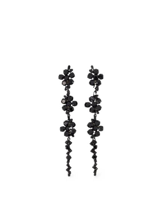 Simone Rocha Black Floral Drip Earrings