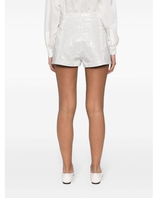Shorts con apliques de strass Ermanno Scervino de color White