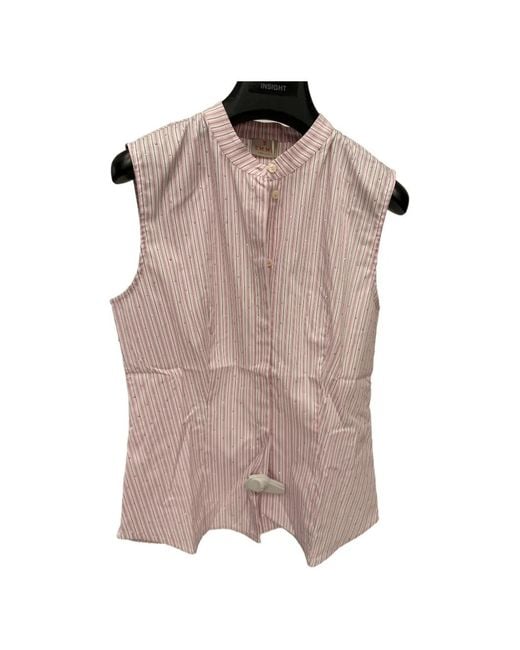 Emme Pink Striped Crystal-Embellished Shirt