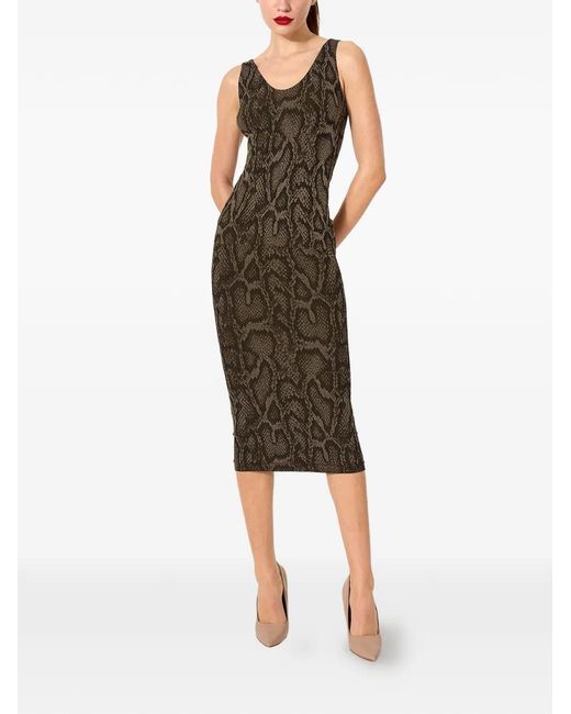 Wolford Brown Python-Print Tank Top