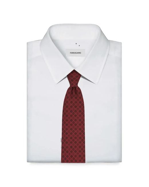 Ferragamo Purple Micro-Pattern Silk Tie for men