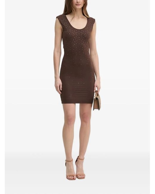 Guess Natural Rosy Hotfix Embellished Mini Dress