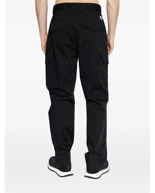 Moncler Black Cargo Trousers for men