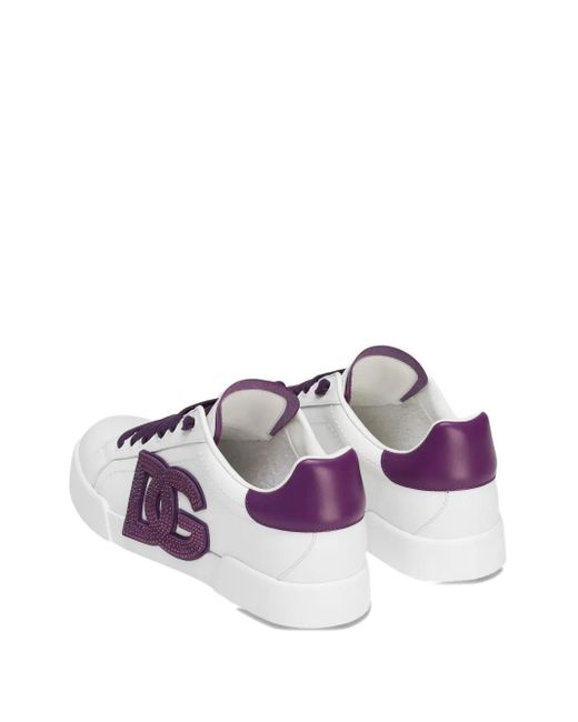 Dolce & Gabbana Purple Sneakers Mit Kristallen