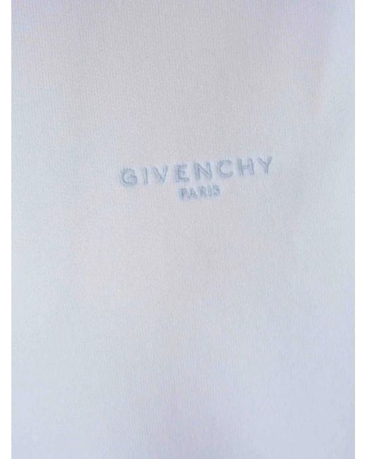 Givenchy White Contrast Stitch Hoodie for men