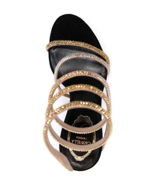 Rene Caovilla White Margot 110Mm Crystal Sandals