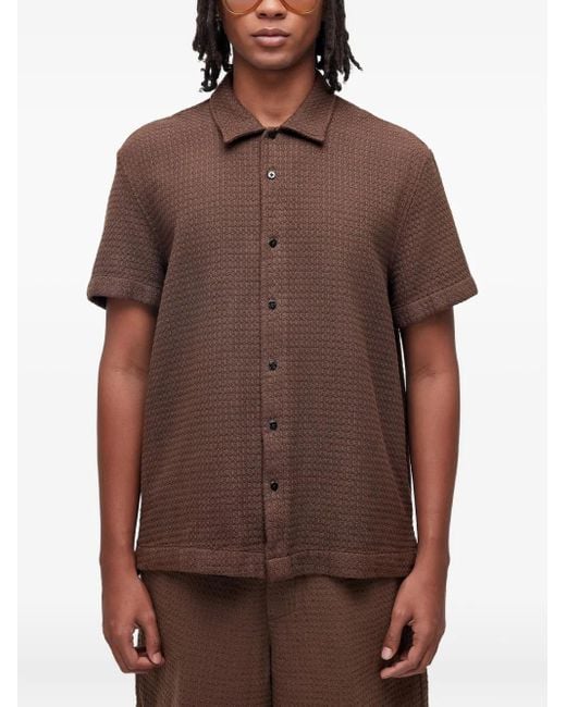 Camicia Con Maniche Corte di Osklen in Brown da Uomo
