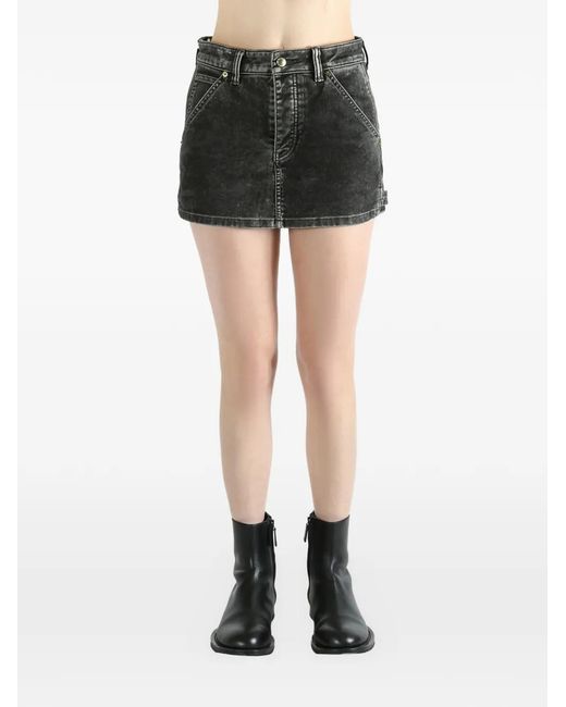 Alexander Wang Black Logo-Patch Mini Skort