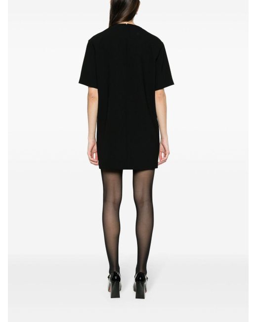 Moschino Black Round-neck T-shirt Minidress