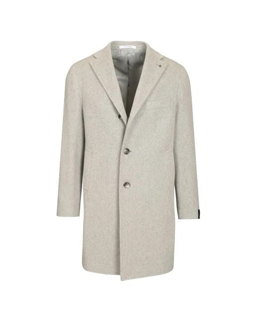 Tagliatore White Bruce Single-Breasted Coat for men