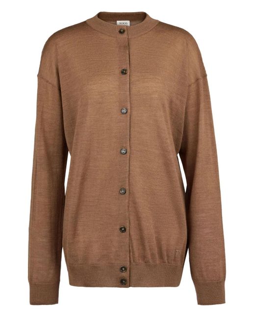 Tod's Brown Button Cardigan