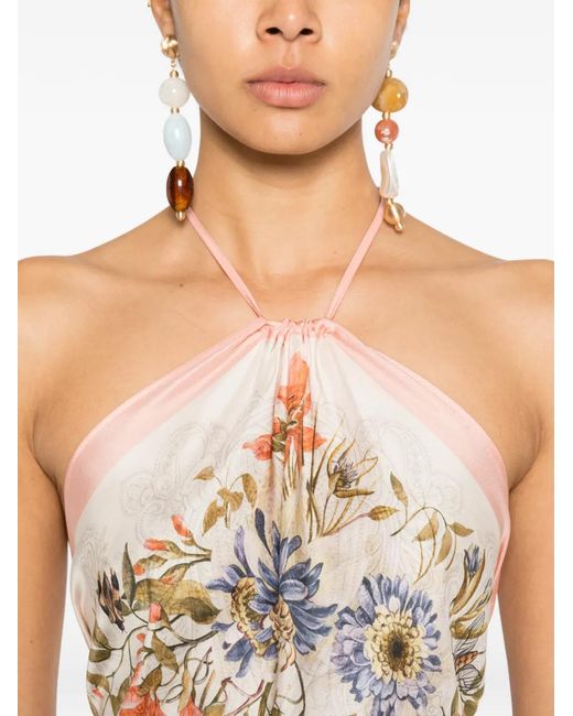 Etro White Floral-Print Top