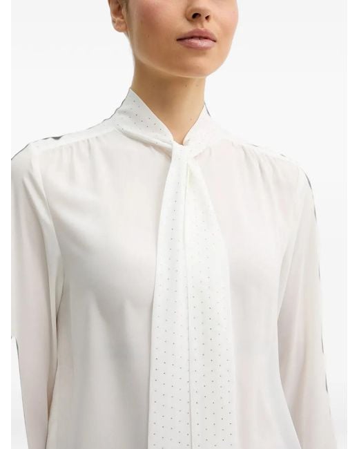 Silvian Heach White Long-Sleeve Embellishment Shirt