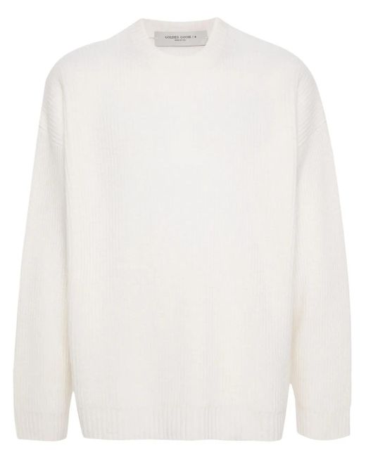 Journey M'S Pull Boxy À Col Rond Gmp01338P00170311560 Golden Goose Deluxe Brand pour homme en coloris White