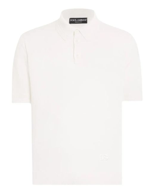 Dolce & Gabbana Poloshirt Met Geborduurd Logo in het White voor heren