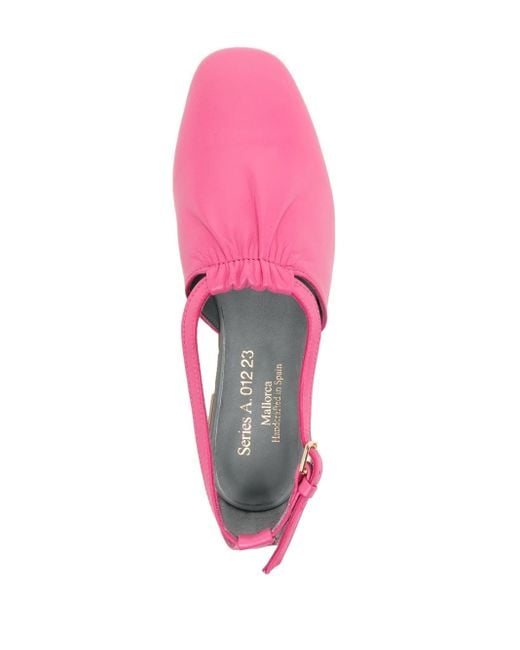 Sara Lanzi Svedja Leather Ballerina Shoes in Pink | Lyst