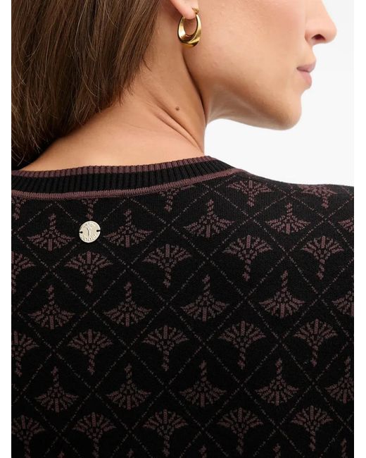 Joop! Black Klodi Button-Up Patterned Cardigan