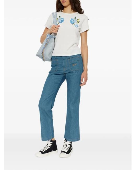 KENZO Black Hoshi High Floral-Embroidered Sneakers