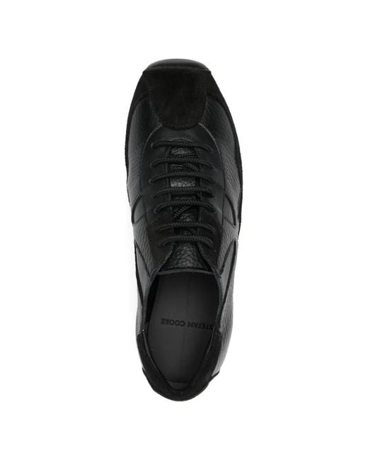 STEFAN COOKE Black Leather Sneakers
