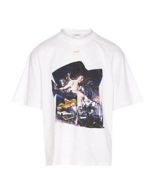 Off-White c/o Virgil Abloh T-Shirt Met Print En Ronde Hals in het White voor heren