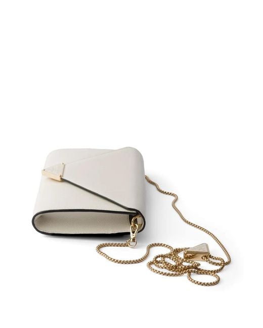 Prada Gray Mini Saffiano Leather Bag