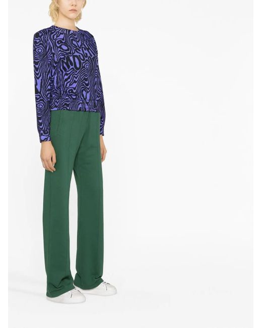 Moschino Blue Logo-Print Cotton Sweatshirt